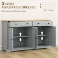 thumbnail image 4 of CoSoTower Buffet Moderne, Armoire Buffet avec Tiroirs de Rangement, Tablettes Ajustables pour Salon, Salle à Manger, Entrée, Gris, 4 of 7