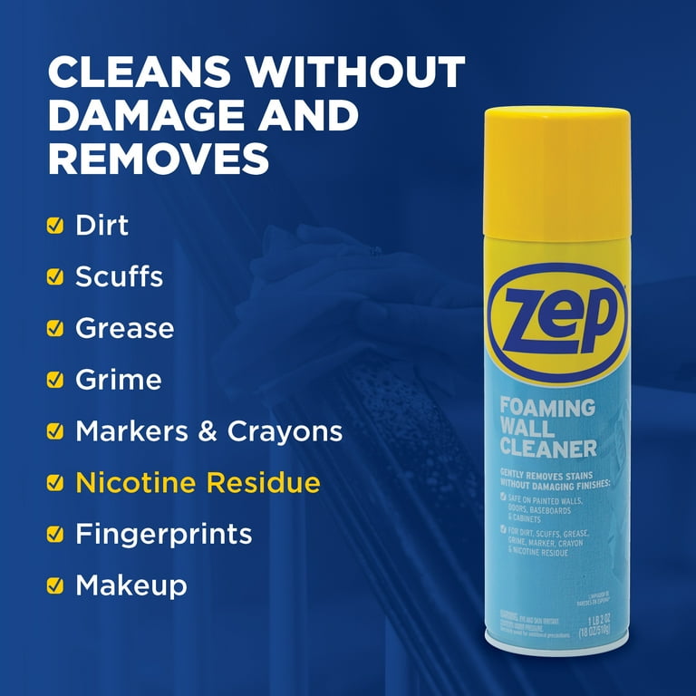 Zep No Scent Wall Cleaner Foam 18 oz, Safe for Painted Surfaces