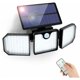 thumbnail image 1 of Lámpara solar para exteriores, sensor de movimiento, 230 LED, luz solar con control remoto, IP65, resistente al agua, 3 modos, foco de pared para exteriores, impermeable, para jardín, garaje, entrada, 1 of 1