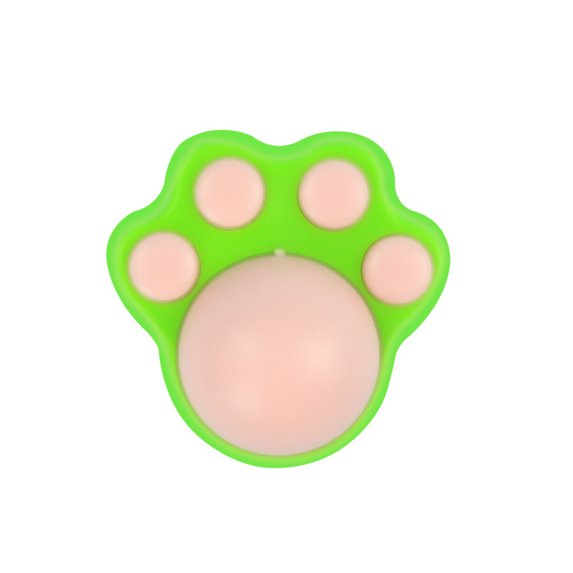 Mightlink Cat Licking Toy Dust Cover Easy to Paste Claw Shape Natural Materials Clear Stomach Arouse Happy Mood Freshen Breath Catnip Wall Ball Cat Toy for Floor