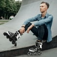 thumbnail image 6 of Adjustable Flashing Inline Skates, All Wheels Light Up, Fun Illuminating Skates for Kids Men Adult Women and Boys, 6 of 16