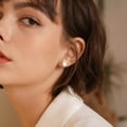 thumbnail image 7 of DESIGNICE Pearl Bow Earrings for Women Elegant Rhinestone Dangle Holiday Jewelry Christmas Party Drop Earrings Pearl Drop Earrings for Women, 7 of 7