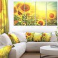 thumbnail image 1 of Tournesols en Fleurs sur le Champ - Grande Impression sur Toile d'Animal, 1 of 3
