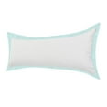 thumbnail image 6 of Ox Bay Flange Frame Border Throw Pillow, White / Icy Blue, 14" x 36", Count per Pack 1, 6 of 9