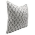 thumbnail image 2 of Fabdivine Block Print Throw Pillow Cover, 14x20 Inch Pure Linen Decorative Cushion Cover, Floral Print Boho Design Black Pillow Cover for Sofa and Couch, 2 of 5