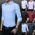 thumbnail image 6 of CENL Men Casual Fashion Slim Fit Long Sleeve Casual Business Formal Dress Tops Shirts, 6 of 8