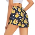 thumbnail image 3 of Goofa Moon Bear Printed Women 2 in 1 Running Shorts,Quick Dry Athletic Workout Shorts,High Waisted Athletic Shorts with Liner Pockets-Medium, 3 of 9
