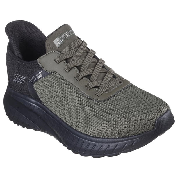 Zapatos Skechers Bobs Squad Chaos-Balanced Edge sin cordones, color oliva