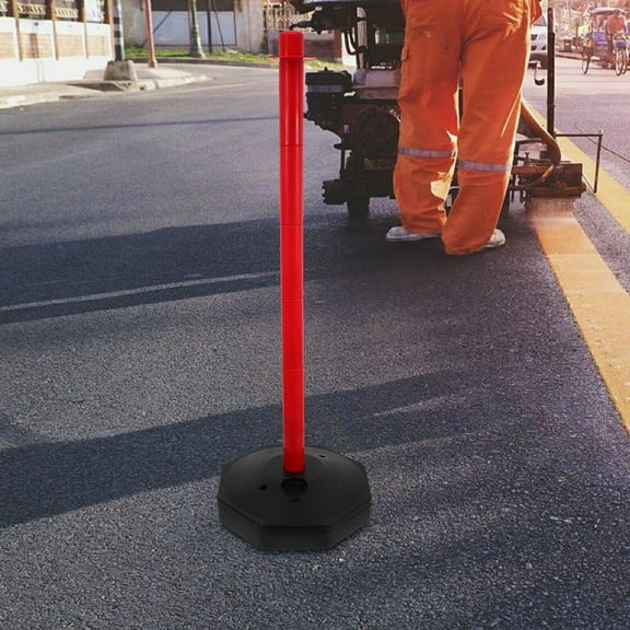 KONTONTY Water Filled Parking Barriers Warning Column Red PE 1 Set