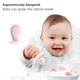 thumbnail image 5 of Utensilios para bebés, juego de cuchara y tenedor de silicona para bebés para autoalimentación, cuchara de destete LED para bebés para la primera etapa 6 meses + con barrera anti asfixia rosa oso de fresa Hogar, 5 of 6