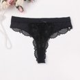 thumbnail image 2 of Gibobby Calzones de encaje para mujer Calzoncillos de realce de cadera con encaje de ancha para mujer(Negro,G), 2 of 3