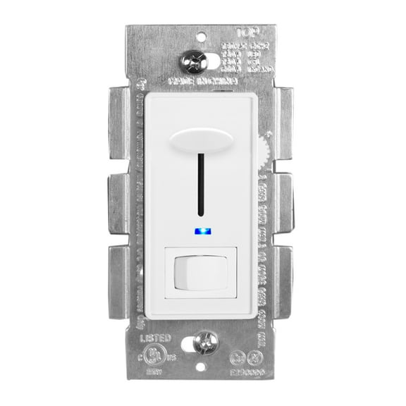 Maxxima Dimmer Electrical Light Switch, 3-Way/Single Pole, 600 Watt, 120 Volt