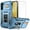 Light Blue, variant on Atump for Galaxy S22 Case with 2Pcs HD Screen Protector, Military Grade Shockproof and Slide Camera Cover, 360° Rotated Ring Kickstand Protective Case for Samsung Galaxy S22,Light Blue