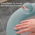thumbnail image 4 of Soft Polyester Toilet Seat Cushion Pad with Handle, Washable and Portable for Travel, Easy to Install and Remove, Gray Green Blue Color Options,Green, 4 of 6