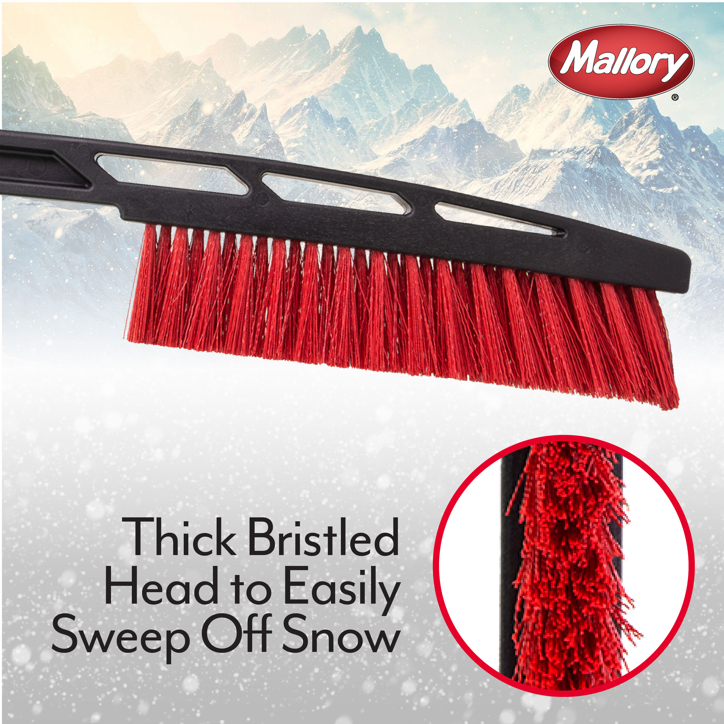 Hopkins 523 Mallory 24" Slimline Snow Brush With Built-In Ice Scraper