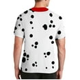 thumbnail image 2 of Halloween Costume Dalmatian with Red Collar Mens Sublimation T Shirt with Dog Ears Headband, 2 of 4