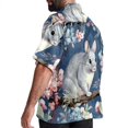 thumbnail image 3 of Tmall Men's Short Sleeve Button Down Hawaiian Shirts for Summer Beach Casual Printed Style, 3 of 6