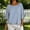 Blue, variant on Women's Striped Pattern Boat Neck Blouse, Dolman Sleeve with Ruffle Hem, Fashion Casual Tunic Top for Summer Daily Styling Pink XXL