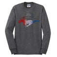 thumbnail image 2 of Wild Bobby, Classic Ford Mustang Car Logo, Cars and Trucks, Mens Long Sleeve Shirt, Heather Black, Medium, 2 of 3