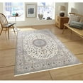 thumbnail image 2 of Pasargad Home 104" x 145" Hand-Knotted Silk & Wool Area Rug in Ivory, 2 of 5