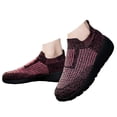 thumbnail image 3 of CAICJ98 Men's Slip On Shoes Casual Shoes Lightweight Walking Shoes Breathable Knit Anti-Slip Tennis Shoes Mens Hot Pink,6.5, 3 of 6