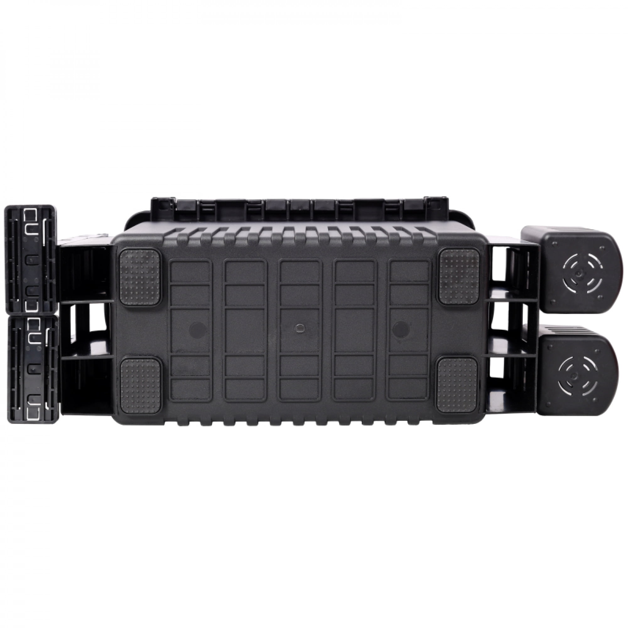 Dual-layer Fishing Tackle Box,Tackle Box Organizer Fishing Box Large,With 2pcs Rod Holder,2pcs Cup Holder,1pc Carring Strap,Black