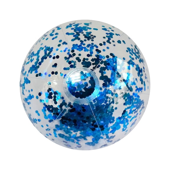 ELFINDEA Inflatable Beach Balls, Elegant Glitter Confetti Premium Floaters, Heavy Duty Floatation Pool Toys, Ideal for Pool Beach Party, UV Resistant Pool Decor-16Inch