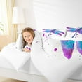 thumbnail image 4 of jejeloiu Watercolor Dragonfly Bedding Comforter Set,Colorful Splashing Ink Twin Comforter Sets,Blue Purple White Bedding Set For Girls Kids,Breathable Home Decor,2-Piece, 4 of 8