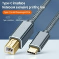 thumbnail image 2 of USB Type-C to USB B 2.0 Printer Cable Scanner Laptop, 2 of 10