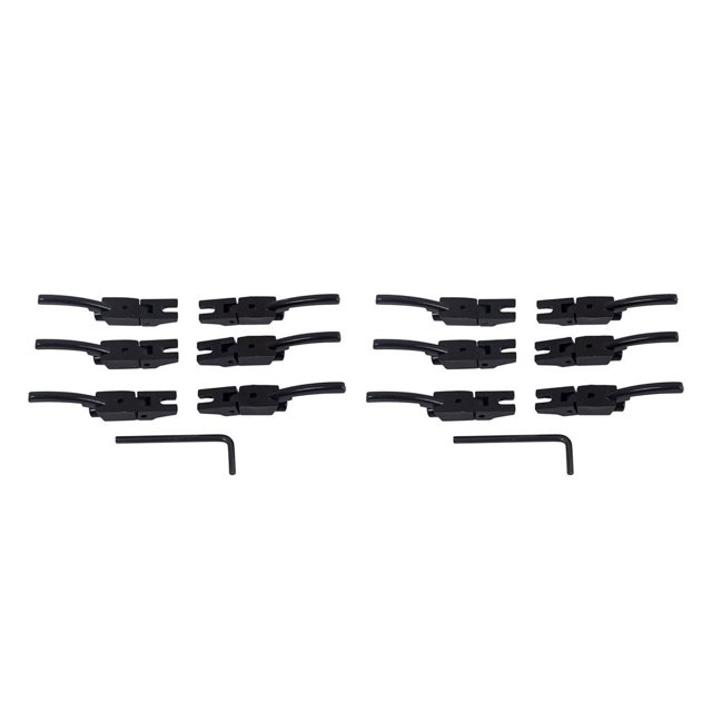 Naiovety Pack of 6 Electric Guitar Bridge Insturment Saddles Wrench with Stringed Modified Saddle Accessories Components Portable Stylish Negro 2piezas