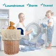 thumbnail image 4 of Heavy Duty Laundry Bag 2 Pack XL Nylon Laundry Bags with Straps, Washable Large Dirty Clothes Organizer with Drawstring Closure, Travel Washing Bag Fit a Laundry Hamper or Basket, 4 of 12