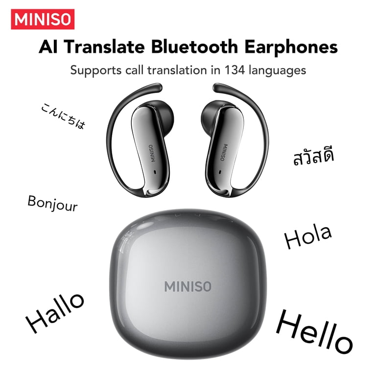 MINISO MS218 Wireless Bluetooth Earbuds with AI Translation, Over