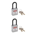 thumbnail image 1 of Ruiboury Cadenas de Sécurité Incurvé en PVC 38 mm Gris Durable 90x40x19 mm 2Ensemble, 1 of 6