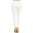 thumbnail image 3 of Women's Elastic Waist Solid Basic Jeggings Stretch Pants, 3 of 4