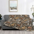 thumbnail image 3 of Salouo Moose fox bear leaf tree Print Throw Blanket Gifts for Women Men Soft Flannel Blanket for Home Living Room Decor Bedroom Blanket Gifts for Mom Dad -60"x50", 3 of 7