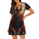 thumbnail image 1 of Fotbe Meditating Golden Retriever Bata de Dormir para Mujer con Estampado, Camisón de Algodón de Manga Corta, Ropa de Dormir Casual, 1 of 6