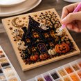 thumbnail image 5 of Halloween Diamond Art Kit Special Shaped 5D Witch Cauldron Ghost Pumpkin Diamond Art Plastic Special Shaped for Home Decor Wall Art Beginner Crafts & Seasonal Party Gifts by MPOISVA, 5 of 8
