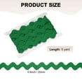 thumbnail image 3 of Rick Rack Trim, 5 Yard 20mm / 0.8 Inch Wave Bending Fringe Trimming Ribbon [Green], 3 of 6