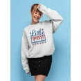 thumbnail image 2 of Little Miss Independent Sweatshirt Women -Image by Shutterstock, Female 3X-Large, 2 of 4