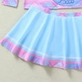 thumbnail image 5 of Girls Swim Dress Long Sleeve Workout Swimsuits for Girls Bathing Suits for Swim Suit Swimwear Two Piece Swimsuit Set with Skirt Rash Guard for Beach Surf Summer, 5 of 7