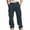 #131-Navy, variant on Kakii Mens Casual Cotton Pants Loose Fit Lightweight Elastic Waist Pants Baggy Wide Leg Summer Beach Yoga Linen Trousers