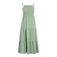 thumbnail image 2 of TopLLC Robe d'Été pour Femmes Tendance Boho Robes Amples à Bretelles Spaghetti Smockée à Étages Longue Sans Bretelles Bandeau Élastique Robe Maxi Robe de Plage Robe d'Été Robes d'Invitée de Mariage, 2 of 5