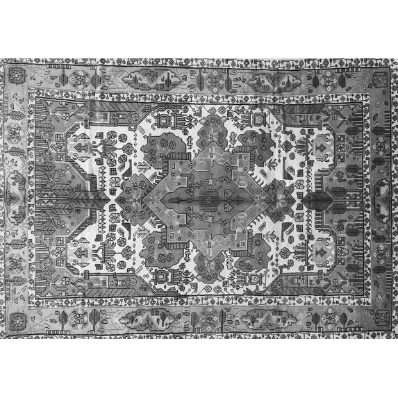 Ahgly Company Indoor Rectangle Persian Gray Traditional Area Rugs, 8' x 12'