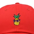 thumbnail image 2 of Dalix Pineapple Embroidered Cap Cotton Baseball Summer Cool Dad Hat Mens in Red, 2 of 5