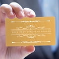 thumbnail image 4 of TABLZONE 100Pcs Golden Metal Business Card Blanks Smooth Surface for Engraving DIY, 4 of 6