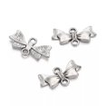 thumbnail image 4 of EOEMY 50X Alloy Antique Silver Bowknot Links Charms For Diy Jewelry & Crafts 20X10X3mm, 4 of 9