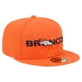thumbnail image 3 of Men's New Era  Orange Denver Broncos Overlap Wordmark 59FIFTY Fitted Hat, 3 of 5