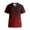 Deep Red, variant on Medical Scrub Tops for Women - Soft Stretch V-Neck Funny Gradient Printed Top Scrubs with Pockets