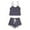 Grey, variant on 2 Piece St Patrick's Day Pajamas For Women, V-Neck Sleeveless Lace Vest & Lace Short Pant, Skin-Friendly Breathable Loungewear,Size:S