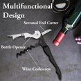 thumbnail image 2 of Woeilo Wine Opener, Professional Waiter Corkscrews with Foil Cutter and Bottle Opener, Cap Remover - Manual Wine Key for Servers, Waiters, Bartenders and Home Use, 2 of 5